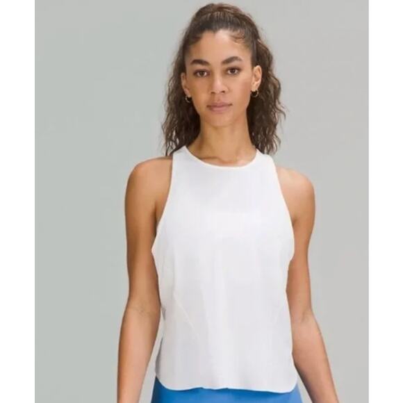 Set of Two(2) Lululemon Lightweight Stretch Run Tanks White/ Rust - Picture 7 of 8